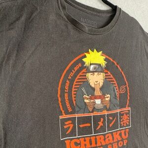 NARUTO | UNKNOWN M-L MEN UNISEX ICHIRAKU RAMEN SHOP SS TSHIRT | BROWN SHIPPIDEN